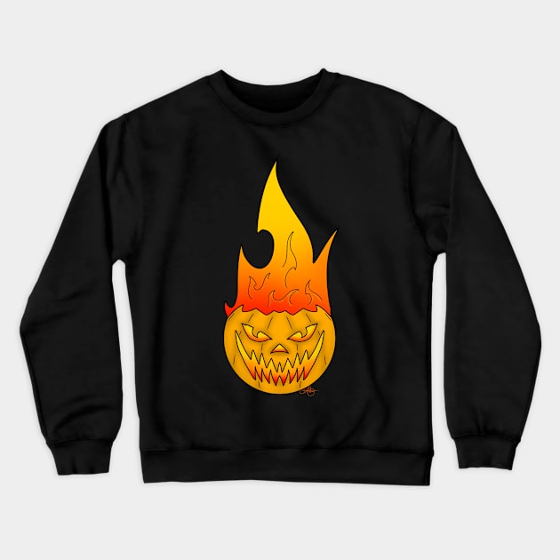 Halloween Pumpkin Crewneck Sweatshirt by Kingdrawn